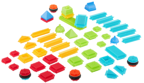 Battat Basic Builder Box Bristle Blocks Set 56 Pieces