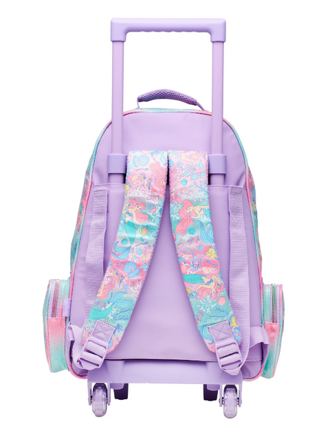 Smiggle Little Mermaid Trolley Backpack With Light Up Wheels 52cm