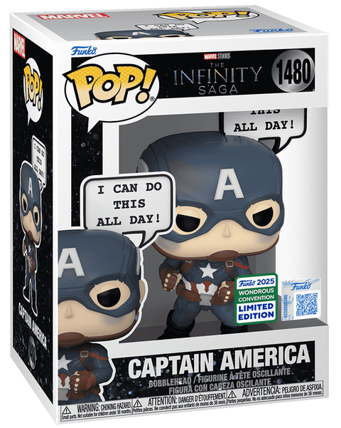 Funko Pop! Marvel Captain America (I Can Do This All Day) with Pop! Protector