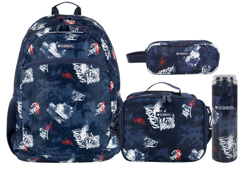 Gabol Dash 2 Parts Backpack 46cm School Set