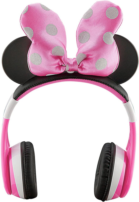 KIDDESIGNS Minnie Mouse Youth Wireless Headphones With Bow