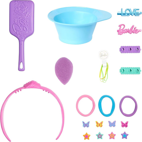 Barbie Doll Styling Head, Blonde Hair With 20+ Hair Styling Accessories