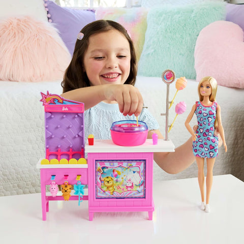 Barbie Mysteries: Beach Detectives Malibu Doll, Cotton Candy Game Playset & Accessories
