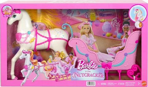 Barbie in The Nutcracker Land Of Sweets Horse & Sled JNH63