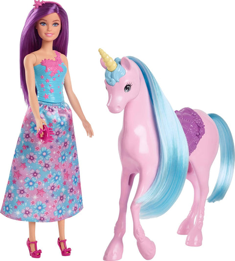 Barbie Doll & Unicorn Fantasy Playset HYT62
