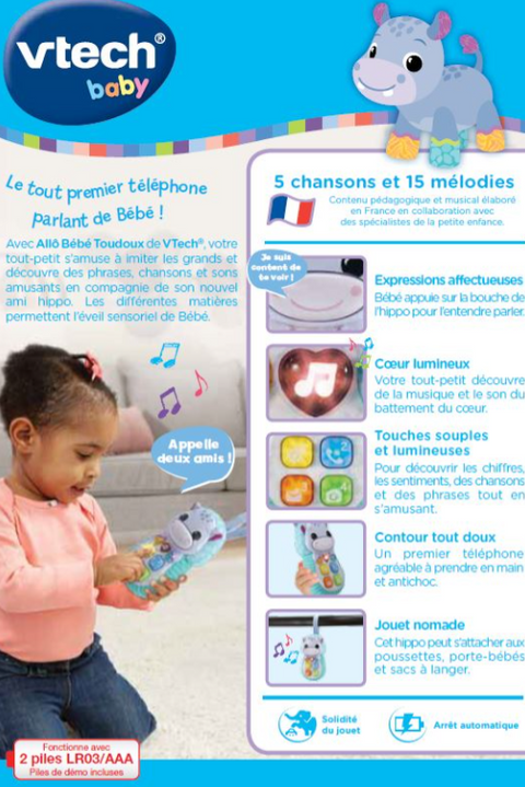 VTech Allô Bébé Toudoux Bleu