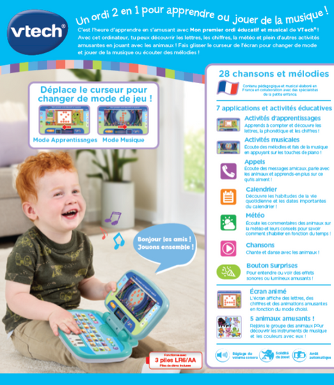 VTech Mon Premier Ordi Éducatif et Musical