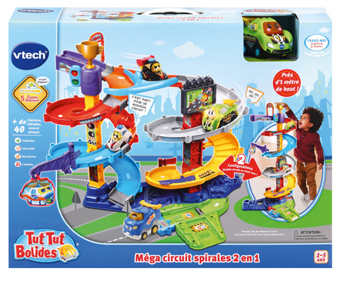 VTech Méga circuit spirales 2 en 1 + Titouan, fou du volant