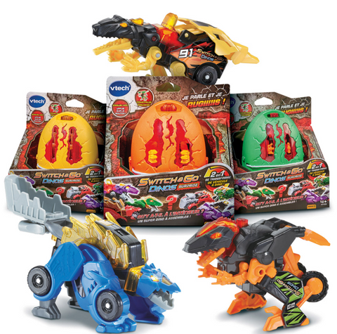 VTech Switch & Go Dinos Surprise V2 - 6 modèles à collectionner Assorted
