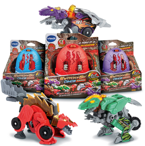 VTech Switch & Go Dinos Surprise V2 - 6 modèles à collectionner Assorted