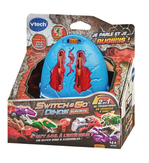 VTech Switch & Go Dinos Surprise V2 - 6 modèles à collectionner Assorted