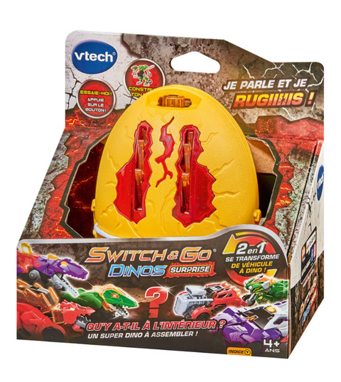 VTech Switch & Go Dinos Surprise V2 - 6 modèles à collectionner Assorted