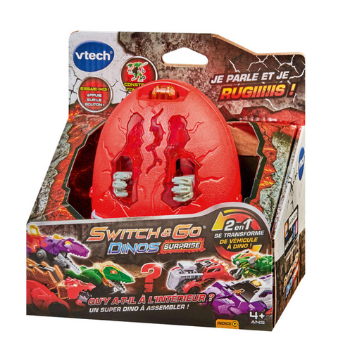 VTech Switch & Go Dinos Surprise V2 - 6 modèles à collectionner Assorted