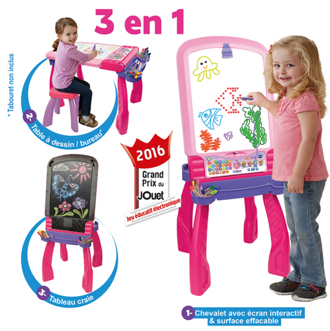 VTech Magi Chevalet Interactif 3 en 1 Rose