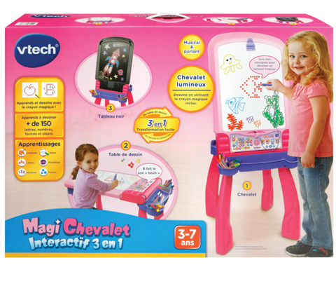 VTech Magi Chevalet Interactif 3 en 1 Rose