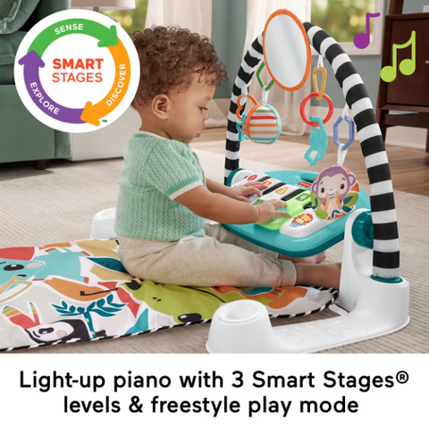 Fisher-Price Glow And Grow Kick & Play Piano Gym Baby Playmat