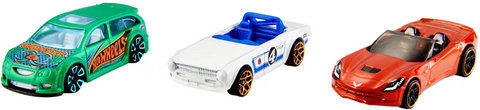 Hot Wheels 1:64 Scale Toy Cars & Trucks 3-Pack Assorted