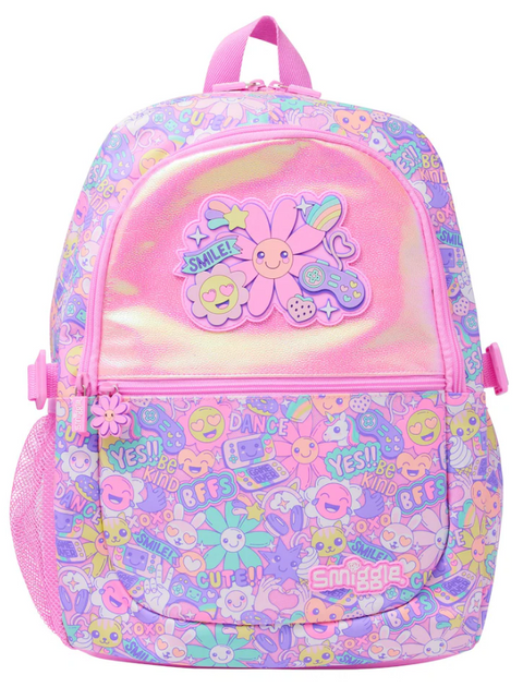 Smiggle Pink Epic Adventures Classic Attach Backpack 42cm