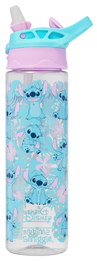 Smiggle Stitch Plastic Flip Drink Bottle 650ml