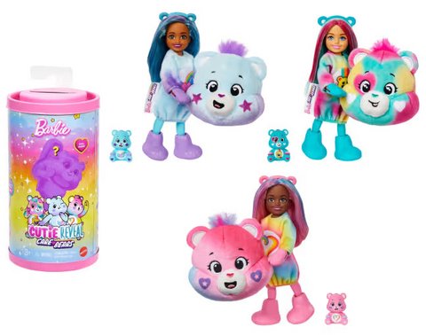 Barbie Cutie Reveal Care Bears Chelsea Small Dolls & Accessories, Series 2 JGH75