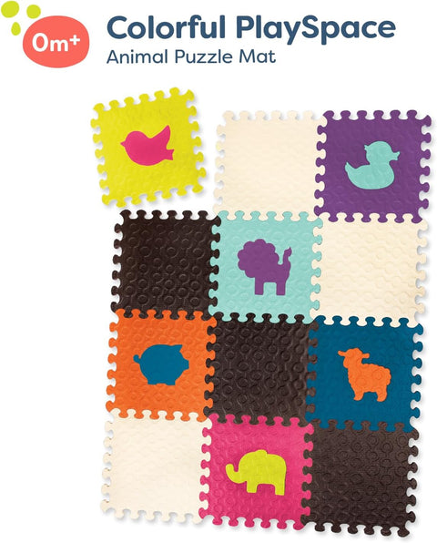 B. Learning Animals Floor Mat 12 Interlocking Foam Tiles