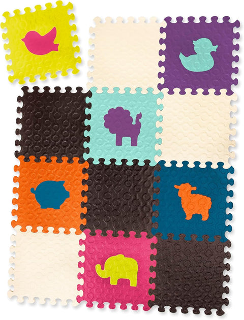 B. Learning Animals Floor Mat 12 Interlocking Foam Tiles