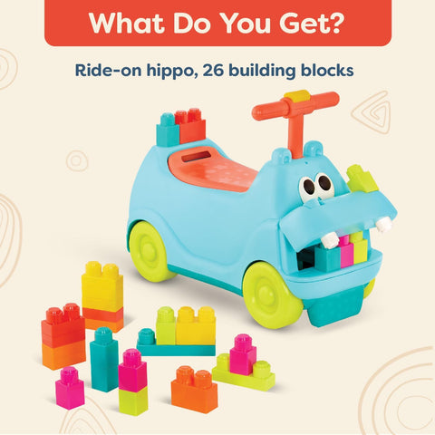 B. Locbloc Hippo Ride-On with Blocks