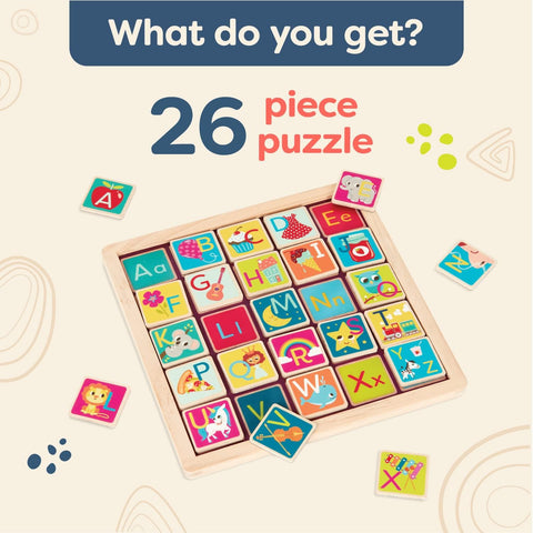 B. Magnetic Alphabetic Wooden Alphabet Puzzle