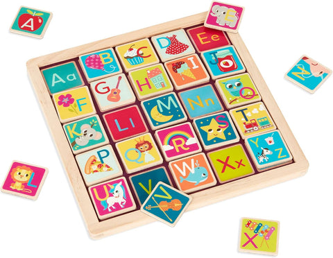 B. Magnetic Alphabetic Wooden Alphabet Puzzle