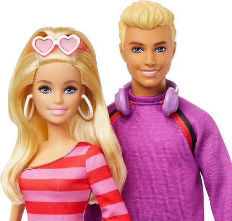 Barbie 65th Anniversary Fashionistas 2 Dolls & 6 Accessories Set, Roller-Skating Theme