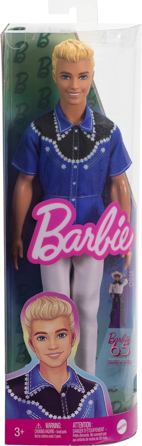 Barbie 65Th Anniversary Fashionistas Ken Doll #226 Blonde Fashion Doll With Western Look
