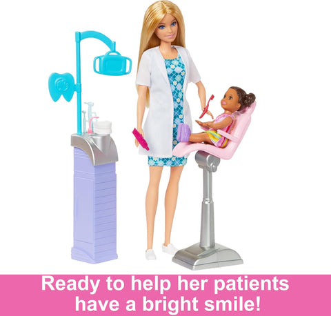 Barbie Careers Dentist Doll And Playset With Accessories, Blonde