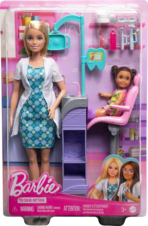 Barbie Careers Dentist Doll And Playset With Accessories, Blonde