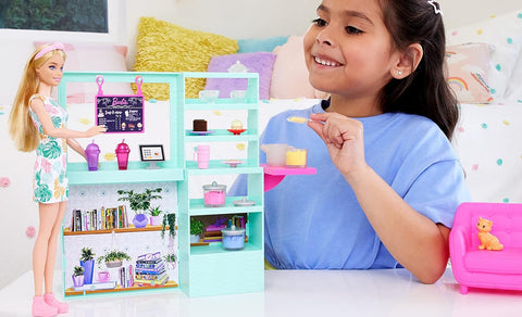 Barbie Cute 'N Cozy Cafe With Doll and Accessories