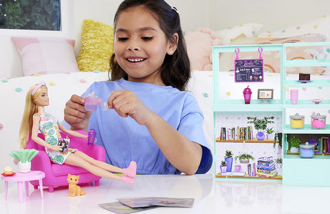 Barbie Cute 'N Cozy Cafe With Doll and Accessories