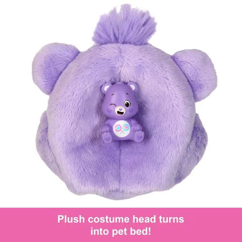 Barbie Cutie Reveal Care Bears Series Doll & Accessories in Share Bear Plush Costume, 10 Surprises
