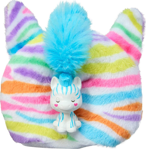 Barbie Cutie Reveal Doll & Accessories with Rainbow Zebra Plush Costume & 10 Surprises HRK37