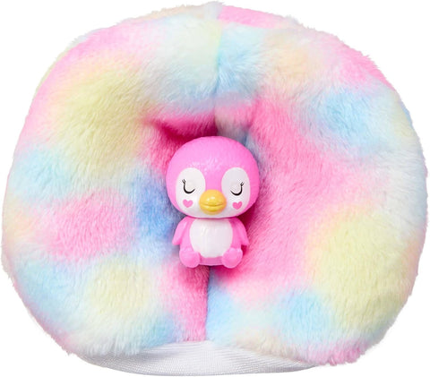Barbie Cutie Reveal Doll & Accessories with Tie-Dyed Penguin Plush Costume & 10 Surprises