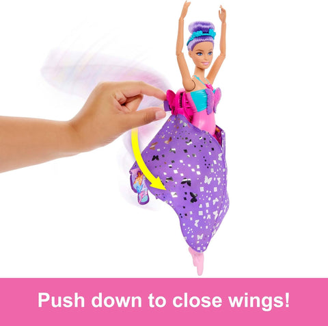 Barbie Dance And Flutter Doll With 2-In-1 Transformation From Dancer To Butterfly, Purple Hair