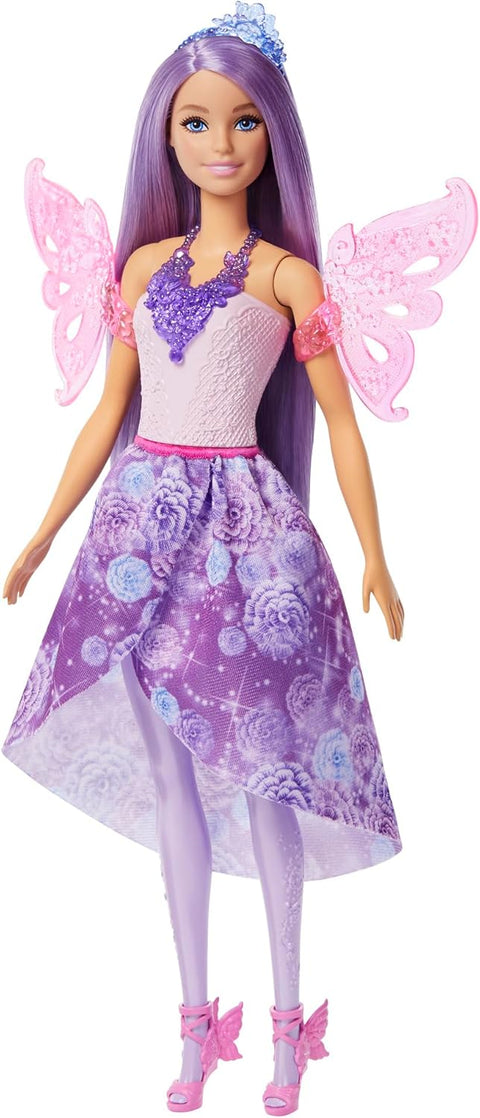 Barbie Doll Fantasy Fashion Pack With Accessories Including Mermaid Tail, Fairy Wings, & Necklaces