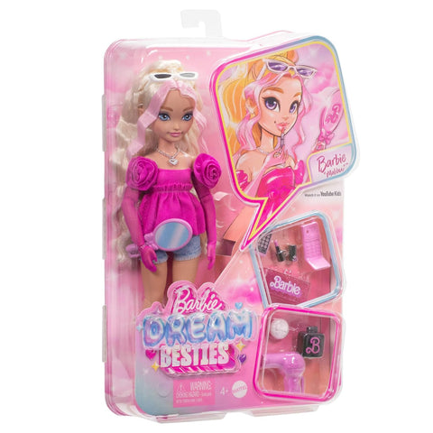 Barbie Dream Besties “Malibu” Fashion Doll Brooklyn With 8 Makeup & Hair Themed Accessories