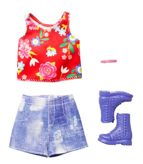 Barbie Fashion Assortment Of Doll Clothes, 1 Outfit & 2 Accessories