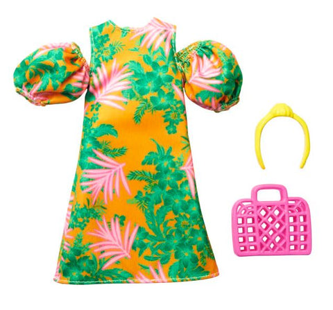 Barbie Fashion Assortment Of Doll Clothes, 1 Outfit & 2 Accessories
