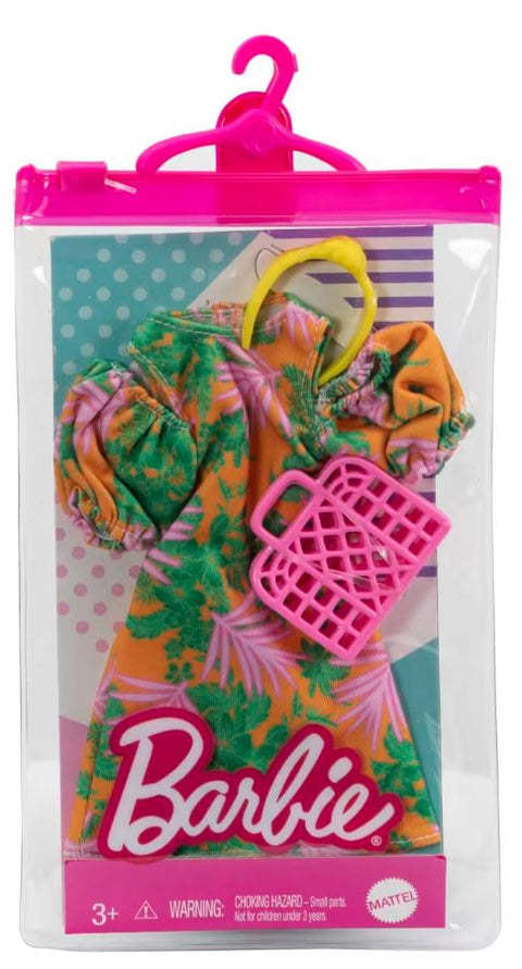 Barbie Fashion Assortment Of Doll Clothes, 1 Outfit & 2 Accessories
