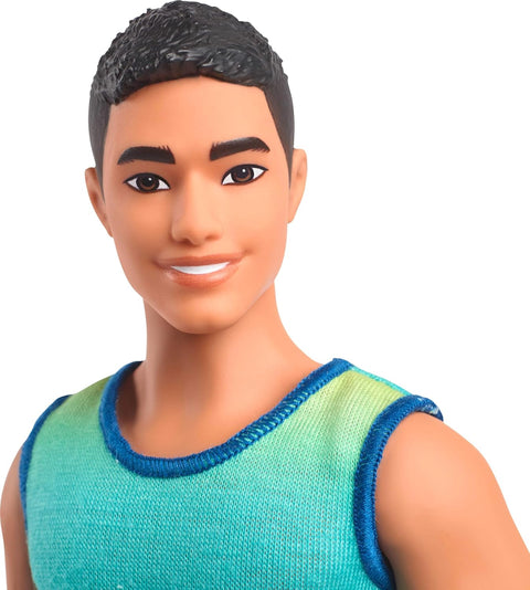Barbie Fashionistas Ken Doll #236 in Ombre Tank And Jean Shorts, Black Hair