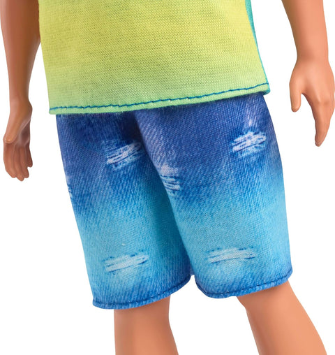 Barbie Fashionistas Ken Doll #236 in Ombre Tank And Jean Shorts, Black Hair