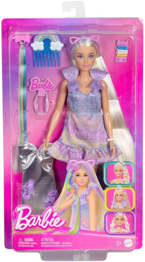 Barbie Fun & Fancy Doll & Accessories, Blonde Fashion Doll With Extra-Long Hair & 2 Looks