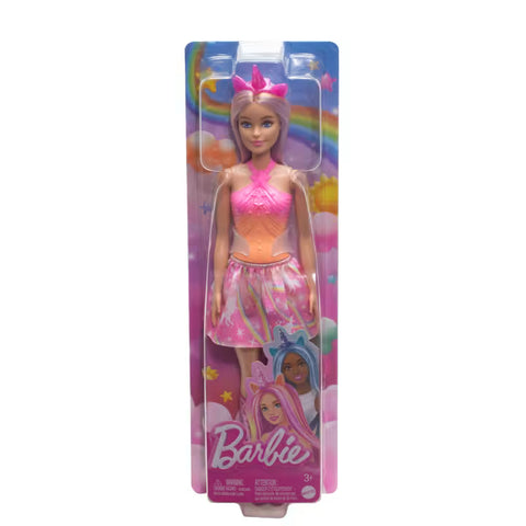 Barbie Unicorn Doll With Pink Hair, Ombre Outfit And Unicorn Accessories HRR13