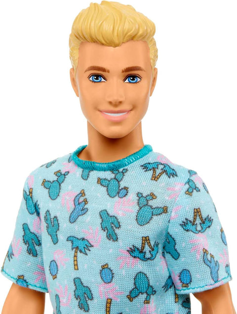Barbie Ken Fashionistas Doll #211 With Blond Hair And Cactus Tee