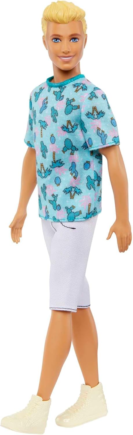Barbie Ken Fashionistas Doll #211 With Blond Hair And Cactus Tee